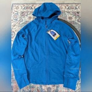 Blue Hooded Womens Jacket